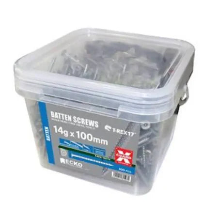 ECKO T-REX17 BATTEN SCREW C4 GALV 14Gx100MM 500 Pack